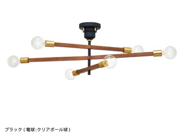 ブラック インターフォルム製シーリングライト LT-3526BK IF-0640E-BK