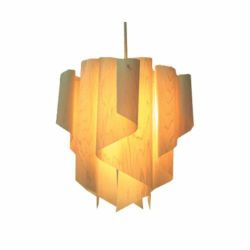 ディクラッセ　木製ペンダントライト 5灯 ナチュラルウッド 楽天市場】ペンダントライト □ONDA-wood pendant lamp□ 樺桜の
