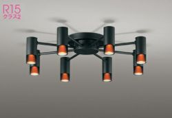 8畳 8灯 マットブラック色  オーデリック製シーリングライト OC257195R OD-1733E-BK