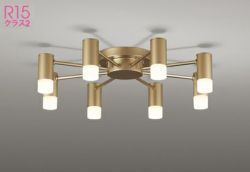 10畳 8灯 サテンゴールド色  オーデリック製シーリングライト OC257199R OD-1733E-GD