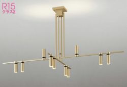 10灯サテンゴールド オーデリック製シーリングライト OC257161BR OD-1740E-GD