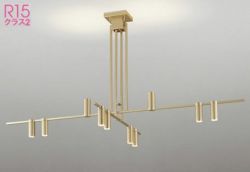 10灯サテンゴールド オーデリック製シーリングライト OC257157R OD-1741E-GD