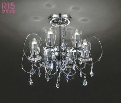 6灯 クリスタルガラス オーデリック製シーリングライト OC257185LCR OD-1800E-SV