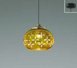 アンバー切子仕上げ コイズミ製ペンダントライト AP52345 KO-0890W-AM