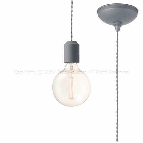 グレー 60WΦ12cmボール型カーボン電球 アートワークスタジオ製ペンダントライト AW-0480Z(GY)＋BU-1151 AW-0690E-GY