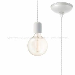 ホワイト 60WΦ12cmボール型カーボン電球 アートワークスタジオ製ペンダントライト AW-0480Z(WH)＋BU-1151 AW-0690E-WH