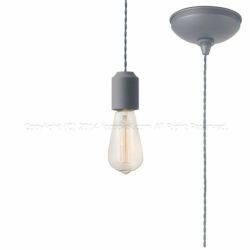 グレー 60Wカーボン電球 アートワークスタジオ製ペンダントライト AW-0480Z(GY)＋BU-1149 AW-0691E-GY