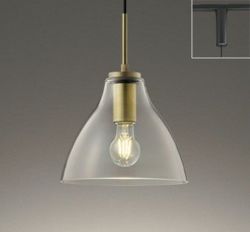 ガラス×真鍮ブロンズ オーデリック製ペンダントライト OP252994LC1 OD-1951D-CL