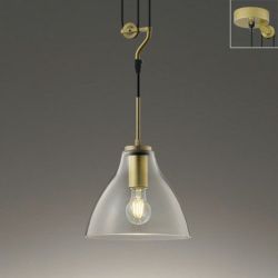 ガラス×真鍮ブロンズ オーデリック製ペンダントライト OP252995LC1 OD-1951W-CL