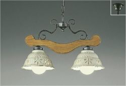 2灯 陶器(白色模様入) コイズミ製ペンダントライト AP40043L KO-1301W-WH