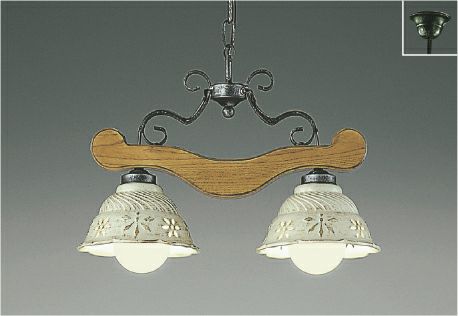 2灯 陶器(白色模様入) コイズミ製ペンダントライト AP40043L KO-1301W-WH
