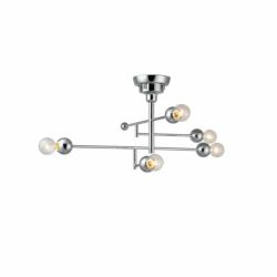 クローム 5灯 インターフォルム製シーリングライト LT-4496 IF-1170E-SV