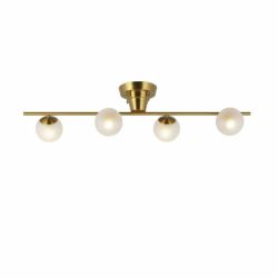 ベージュ 4灯 ガラス インターフォルム製シーリングライト LT-4420BG IF-1200E-BG