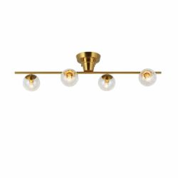 クラック 4灯 ガラス インターフォルム製シーリングライト LT-4420CR IF-1200E-CL