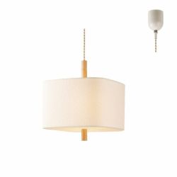 ホワイト 布 インターフォルム製ペンダントライト LT-4572 IF-1210E-WH