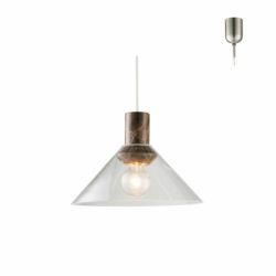 ガラス×大理石 ブラウン インターフォルム製ペンダントライト LT-4575BN IF-1230E-BR