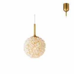 クリア×クリスタルガラス インターフォルム製ペンダントライト LT-4581CL IF-1250E-CL