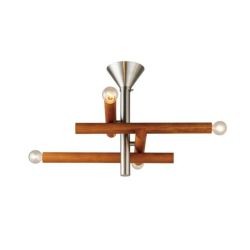 ブラウン ４灯 インターフォルム製シーリングライト LT-4590BN IF-1270E-BR